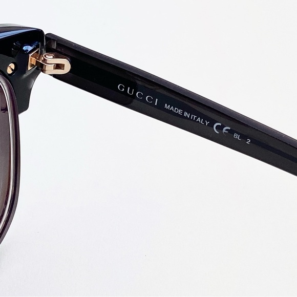 GUCCI Oversized Sunglasses GG4241/S Metal Acetate Gold Black - Picture 7 of 9